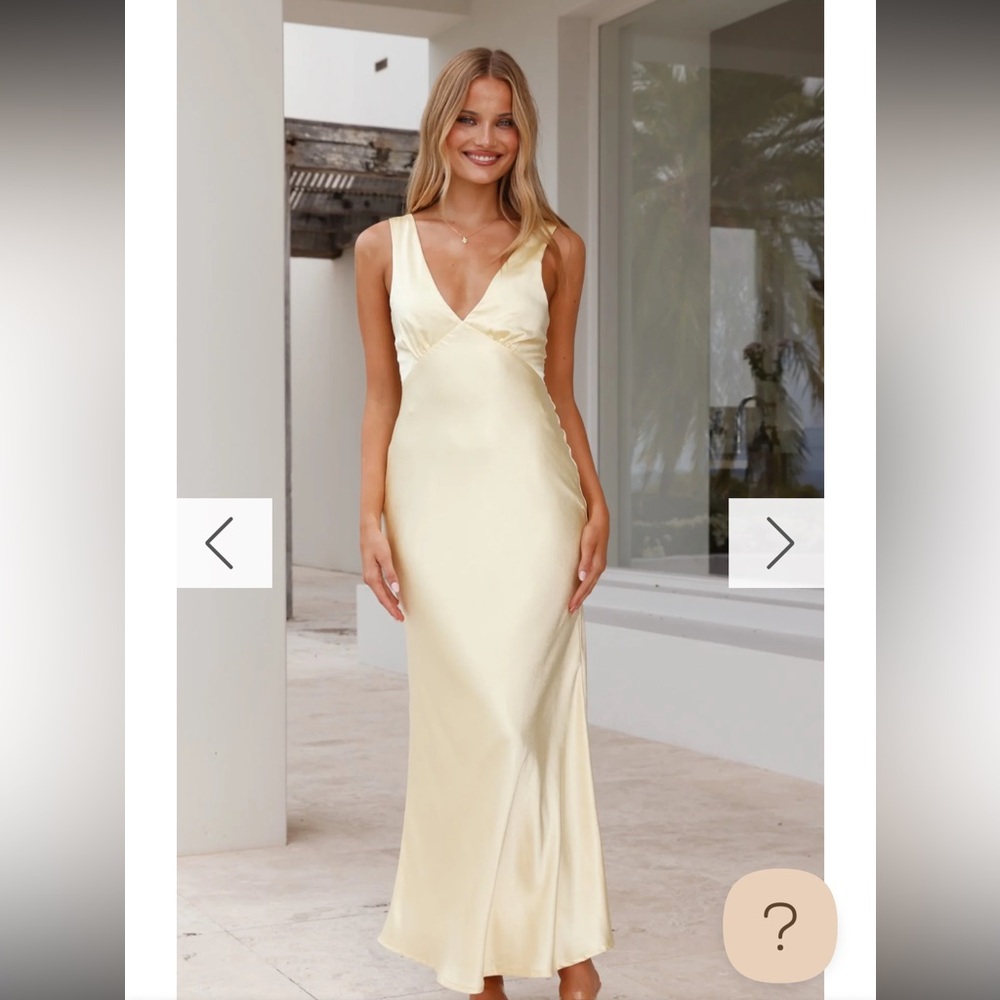 Billy j yellow Sofia maxi dress